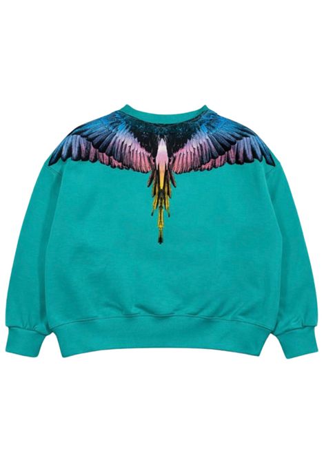 Felpa bambina verde acqua in cotone MARCELO BURLON | GSW075VERDE ACQUA